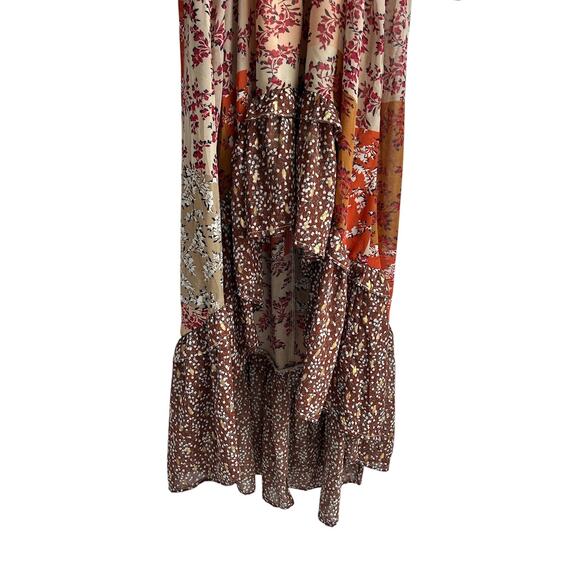 Umgee Women’s Size Medium Floral Mixed Pattern High Low Maxi‎ Dress - Picture 4 of 8